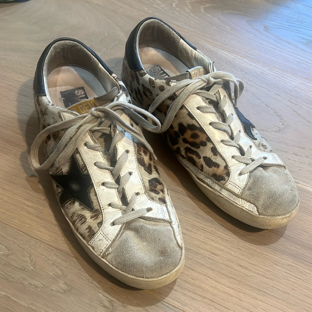 Golden Goose Woman’s Super-Star in Leopard print leather size 39